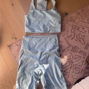 Girlfriend Collective Blue Athletic Shorts